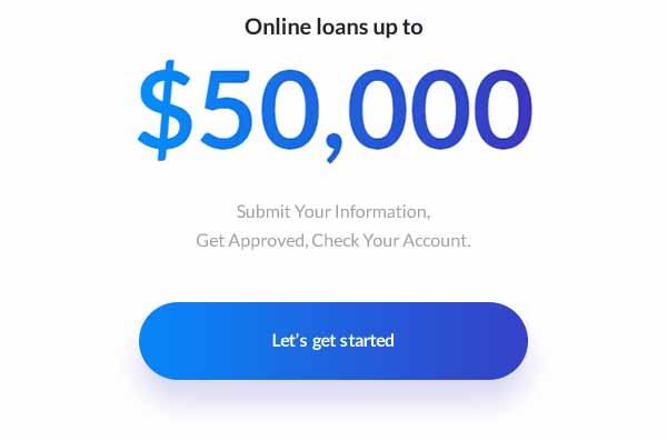 Online loans up to $50,000 - Submit information, get approved